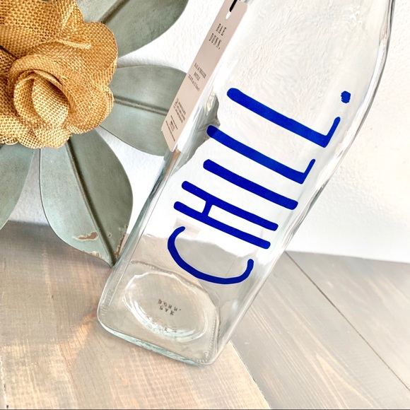 Rae Dunn Bail & Trigger CHILL Glass Bottle - Picture 3 of 8